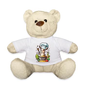 Llama Chef - Teddy Bear - white - Front