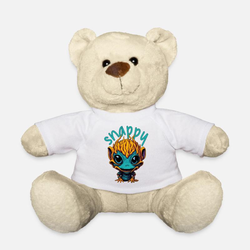 Snappy Alien - Teddy Bear - white