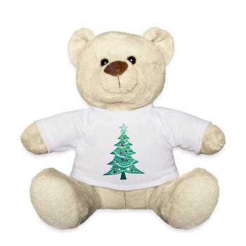 Cadeau de Noël Arbre de Noël Arbre de Noël - Nounours - blanc - Devant