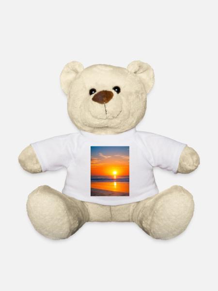 Sunset beach - Teddy Bear - white