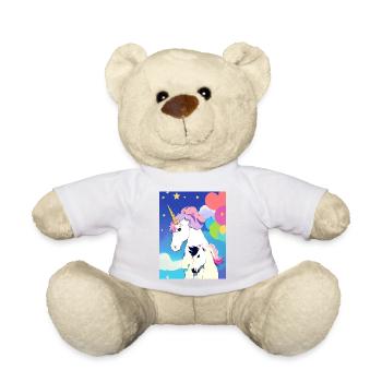 Maman + Licorne enfant - Nounours - blanc - Devant
