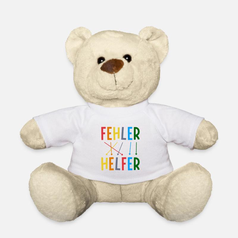 Fehler sind bunte Helfer Schriftzug mehrfarbig - Teddy - Weiß