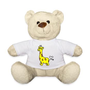 giraffe cool - Teddy Bear - white - Front
