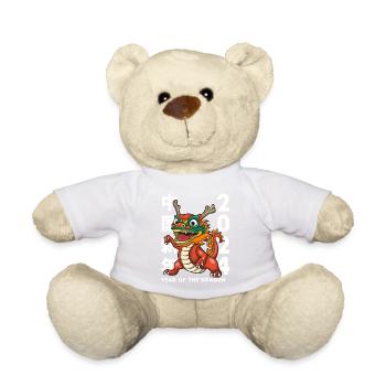 Chinesisches Neujahr Drache China Asian I Geschenk - Teddy - Weiß - Vorne