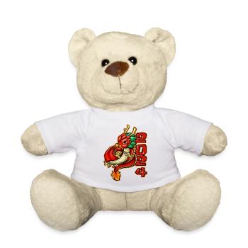 Chinesisches Neujahr Drache China Asian I Geschenk - Teddy - Weiß - Vorne