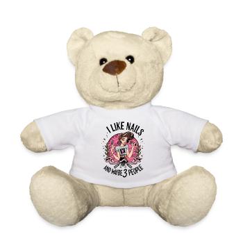 Nageldesign Maniküre Nagelstudio Geschenk - Teddy - Weiß - Vorne
