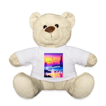Welcome to Synth City - Teddy Bear - white - Front