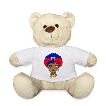 Haïti Drapeau Haïtien Femme Princesse I Cadeau - Nounours - blanc - Devant