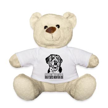 La vie du Grand Bouvier Suisse est meilleure Wilsigns - Nounours - blanc - Devant