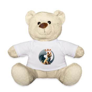 chat origami - Nounours - blanc - Devant