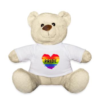 LGBTQ+ Herz - Teddy - Weiß - Vorne
