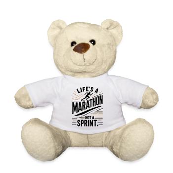 Das Leben ist ein Marathon, kein Sprint - Teddy - Weiß - Vorne