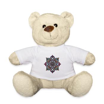 motif mandala inspiré d'art traditionnel persan - Nounours - blanc - Devant