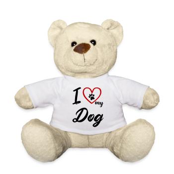 i love my dog 01 - Teddy - Weiß - Vorne