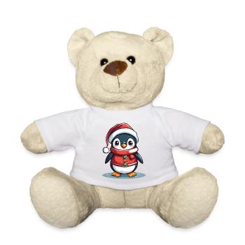 Santa Pinguin, Pinguin Weihnachtsmann - Teddy - Weiß - Vorne