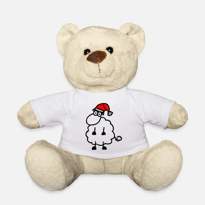 Schafe Weihnachten 2 - Teddy - Weiß