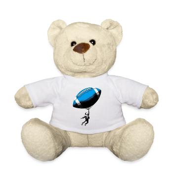 Young American Football Balloon StreetArt Banksy - Teddy Bear - white - Front