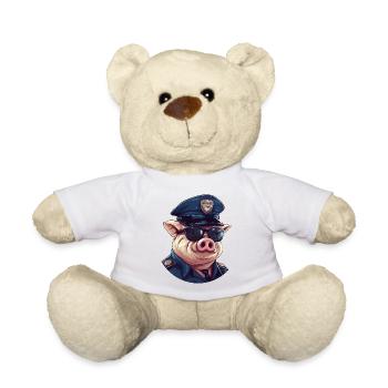 Piggy Police - Teddy Bear - white - Front