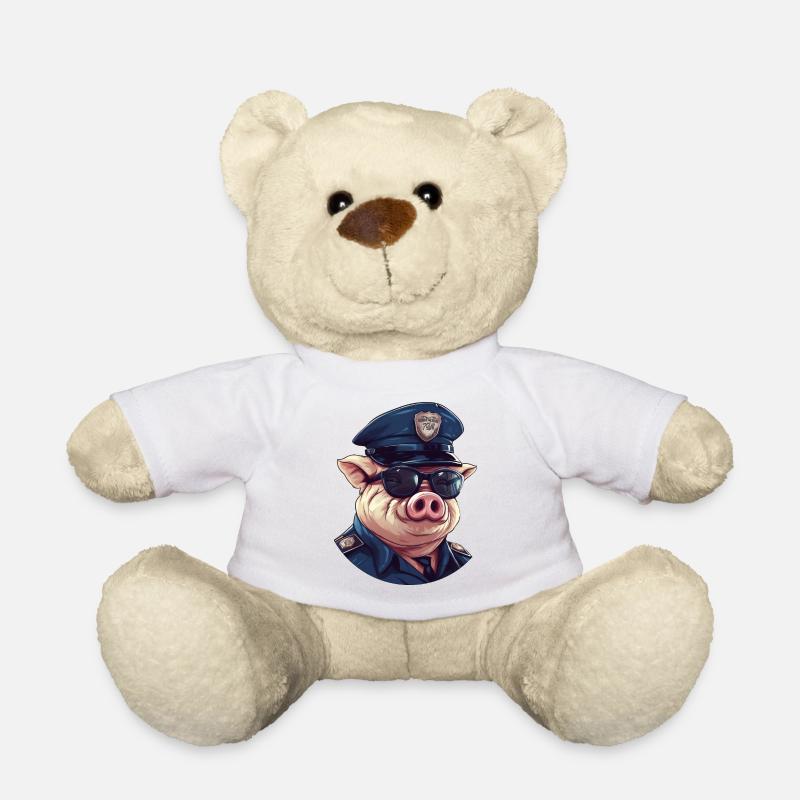Schweinchen Polizei - Teddy - Weiß