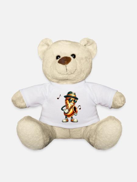 Jazz It ! 🎷 Saxophone cool avec chapeau et abat-jour - Nounours - blanc