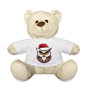 Hibou Noël - Nounours - blanc - Devant