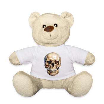 Crâne Crâne, symbole de mort et de danger - Nounours - blanc - Devant