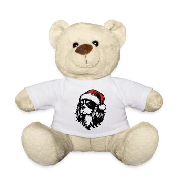 Cavalier King Christmas - Elegant Gift - Teddy Bear - white - Front