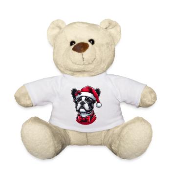 Niedlicher Frenchie-Welpe Der Weihnachtsmann - Teddy - Weiß - Vorne