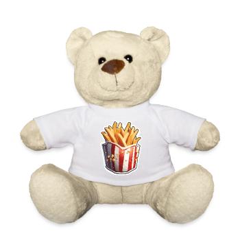 Pommes frites / Fast Food / Kartoffel / Essen - Teddy - Weiß - Vorne