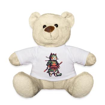 Chat samouraï - Nounours - blanc - Devant
