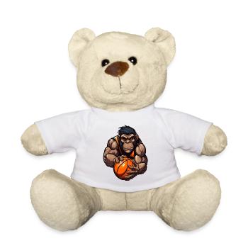 Schimpansen Basketballer - Teddy - Weiß - Vorne