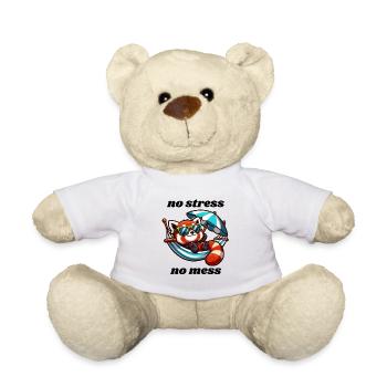 Panda roux avec lunettes de soleil dans un hamac - Nounours - blanc - Devant