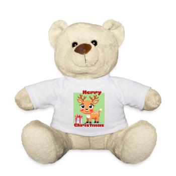 Renne de Noël - Nounours - blanc - Devant