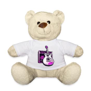 Rock n roll / Guitar / Music / Instrument - Teddy Bear - white - Front