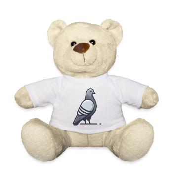 Held der Stadt - Die graue Stadttaube - Teddy - Weiß - Vorne
