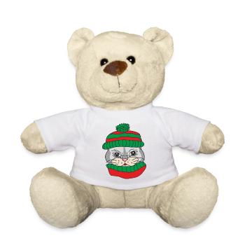 Chat mignon - Nounours - blanc - Devant