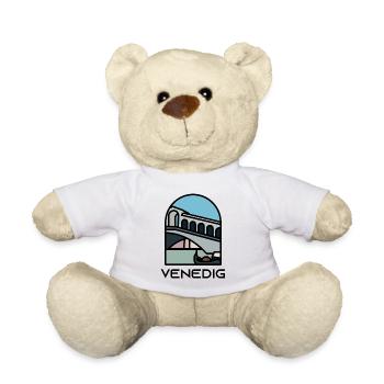Venedig - Rialtobrücke - Teddy - Weiß - Vorne