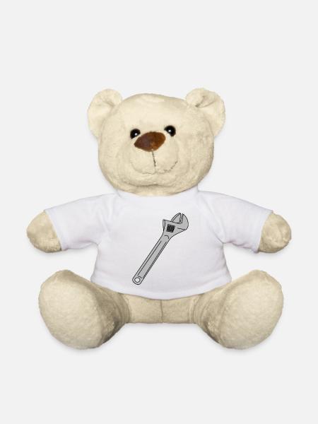 Wrench Adjustable Wrench English - Teddy Bear - white