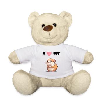 Hamster Love - Hamster mignon - Nounours - blanc - Devant