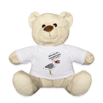 Seagull - Fish Rolls at 9 o'clock Sayings Baltic Sea - Teddy Bear - white - Front