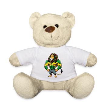 Jamaica lion reggae music - Teddy Bear - white - Front