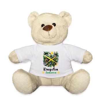 Jamaica Kingston Caribbean Design - Nounours - blanc - Devant