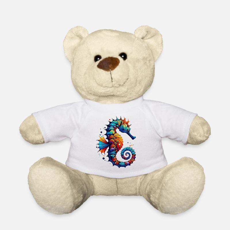 Seepferdchen - Teddy - Weiß