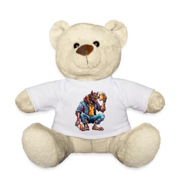 Werwolf / Vollmond / Wesen / Verwandlung / Fluch - Teddy - Weiß - Vorne