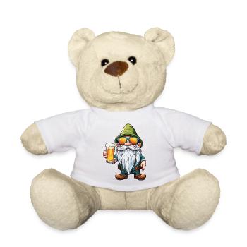 Gartenzwerg / Märchenland / Kobold / Gnom / Logo - Teddy - Weiß - Vorne