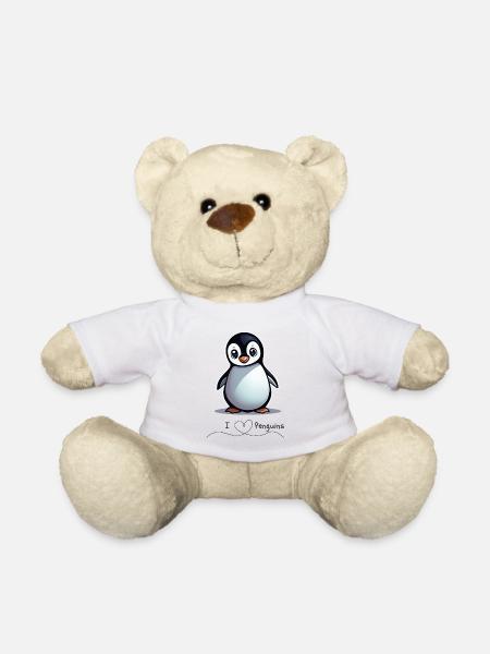 Pinguin - Teddy - Weiß