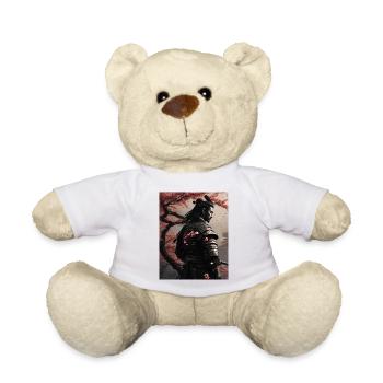 Fleurs de cerisier samouraï - Nounours - blanc - Devant