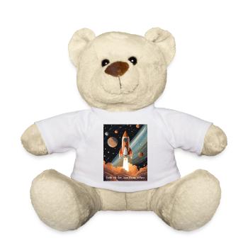 Die Erde ist kaputt, auf zum Mars! - Teddy - Weiß - Vorne
