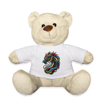 Dragon chinois coloré - Nounours - blanc - Devant