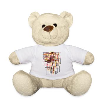 Abstract & Modern Art - Architecture Patterns - Teddy Bear - white - Front